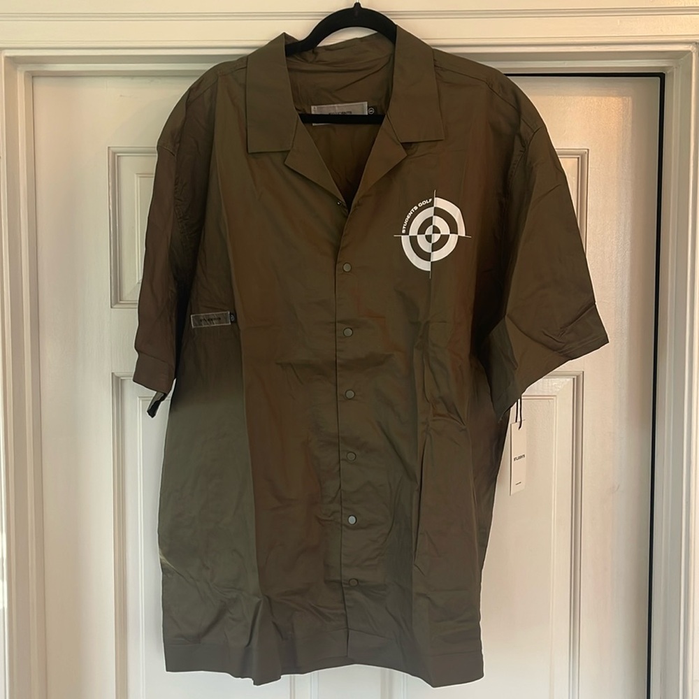 Students Golf Shirt Jacket XXL In Sessions Snap Pocket Button Up Snap Casual new
